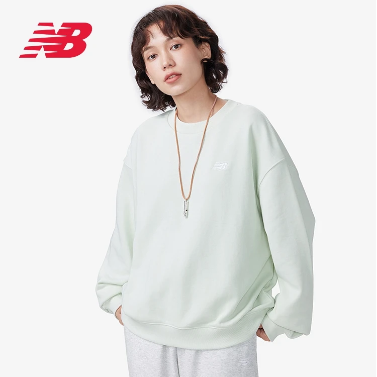 New Balance NB 官方正品女士春百搭简约舒适圆领宽松卫衣WT41508