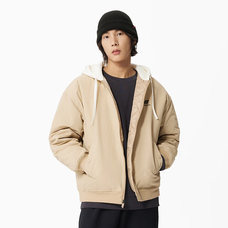 New Balance NB官方男款时尚休闲保暖运动百搭棉服外套AMJ23362
