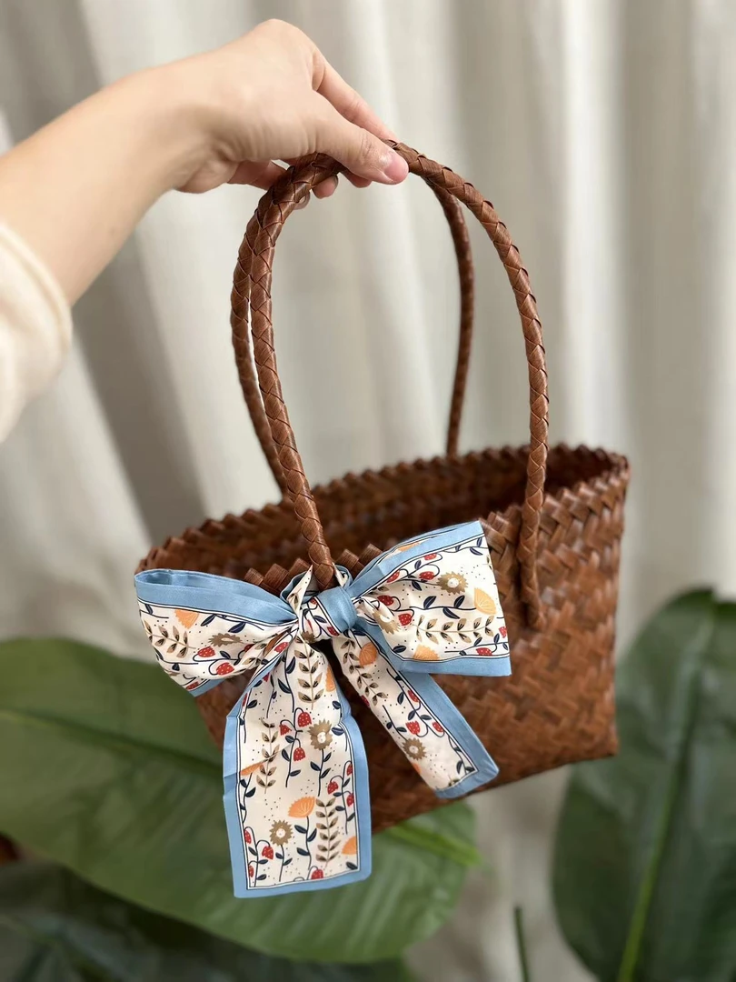 B04美式编织把手轻奢复古女士休闲小众百搭手提包