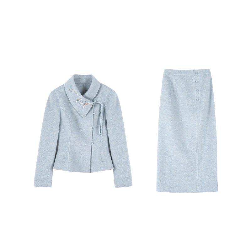 CUI CUI 崔崔【丹宁蓝调】秋冬款重工小香风套装C023550