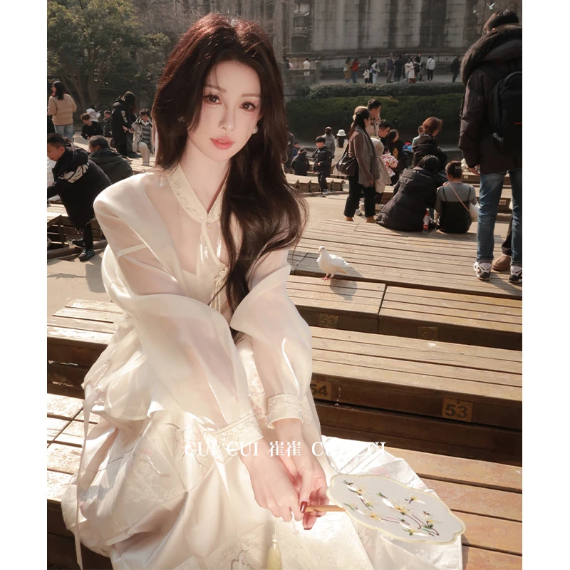 CUI CUI 崔崔【清风明月】设计感新中式马面裙复古上衣/裙子C02419