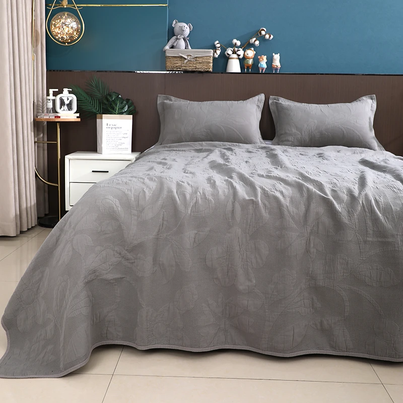 【简淳】抗菌母婴A类230*240面料透气防滑四季通用床盖轻奢双面纯色