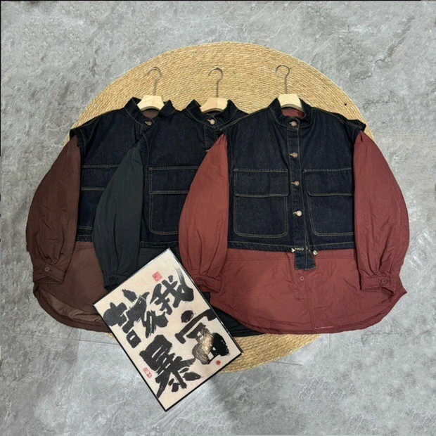 白乌鸦【牛仔衬衣外套】衬衣外套1032复古宽松