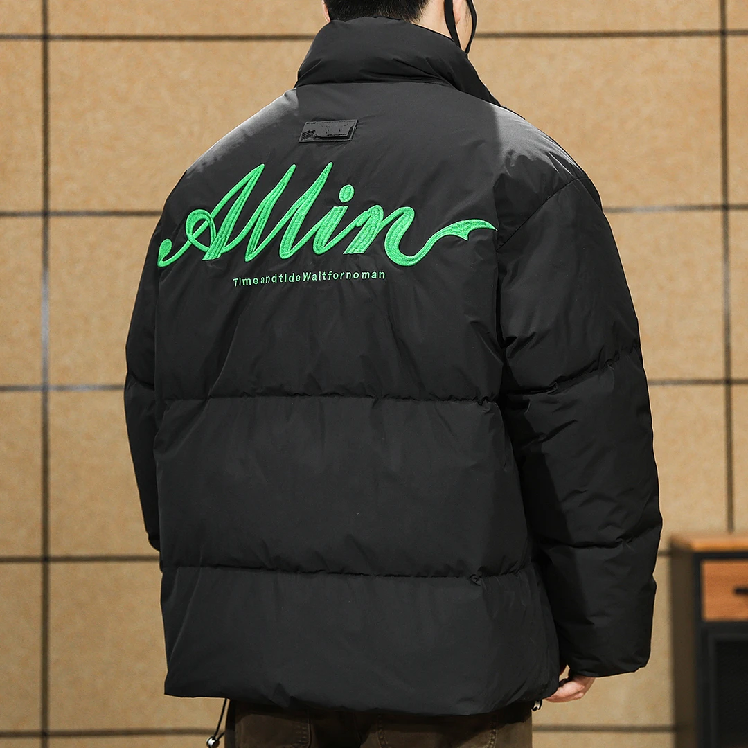 2025秋冬季新款美式情侣高端立领羽绒服男士棉袄宽松潮牌加厚外套