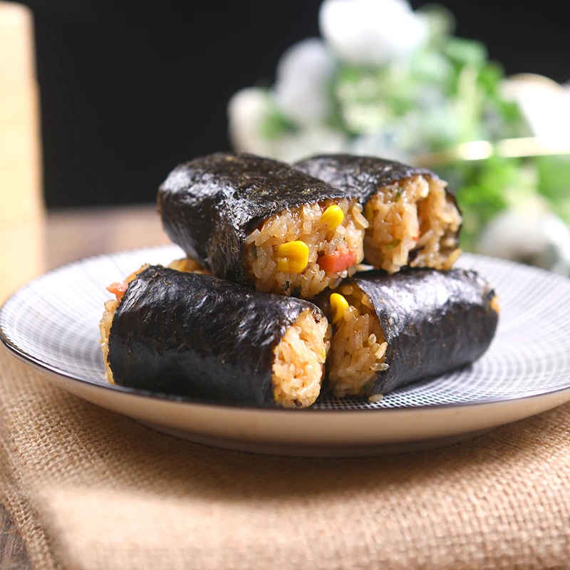 糯米紫菜卷广式茶楼早茶点心速冻包点营养早餐面点海苔卷600g10个