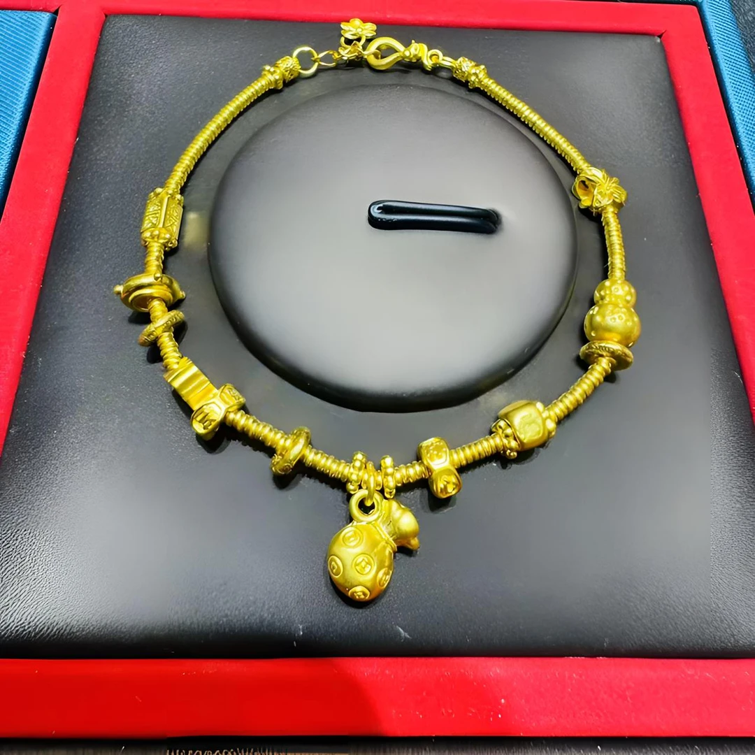 足金999古法福袋时尚大气手链  14.1克