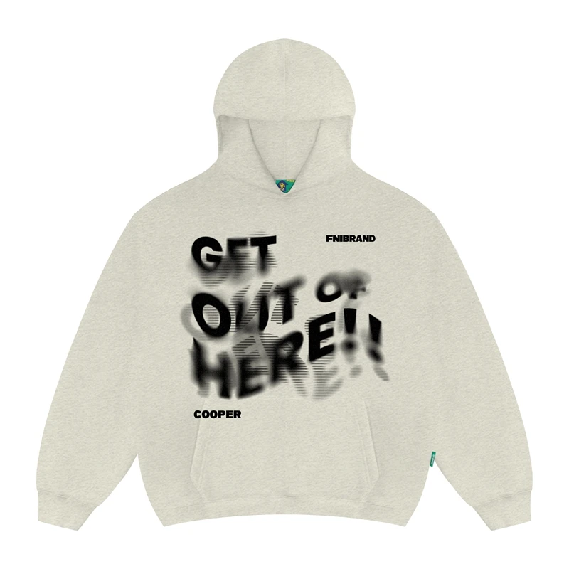 FNI主理人（HERE）男女同款美式加绒连帽卫衣秋冬国潮款01-LM11116