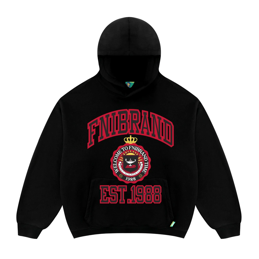 FNI主理人（神灯）男女同款美式加绒连帽卫衣秋冬国潮款早秋上衣