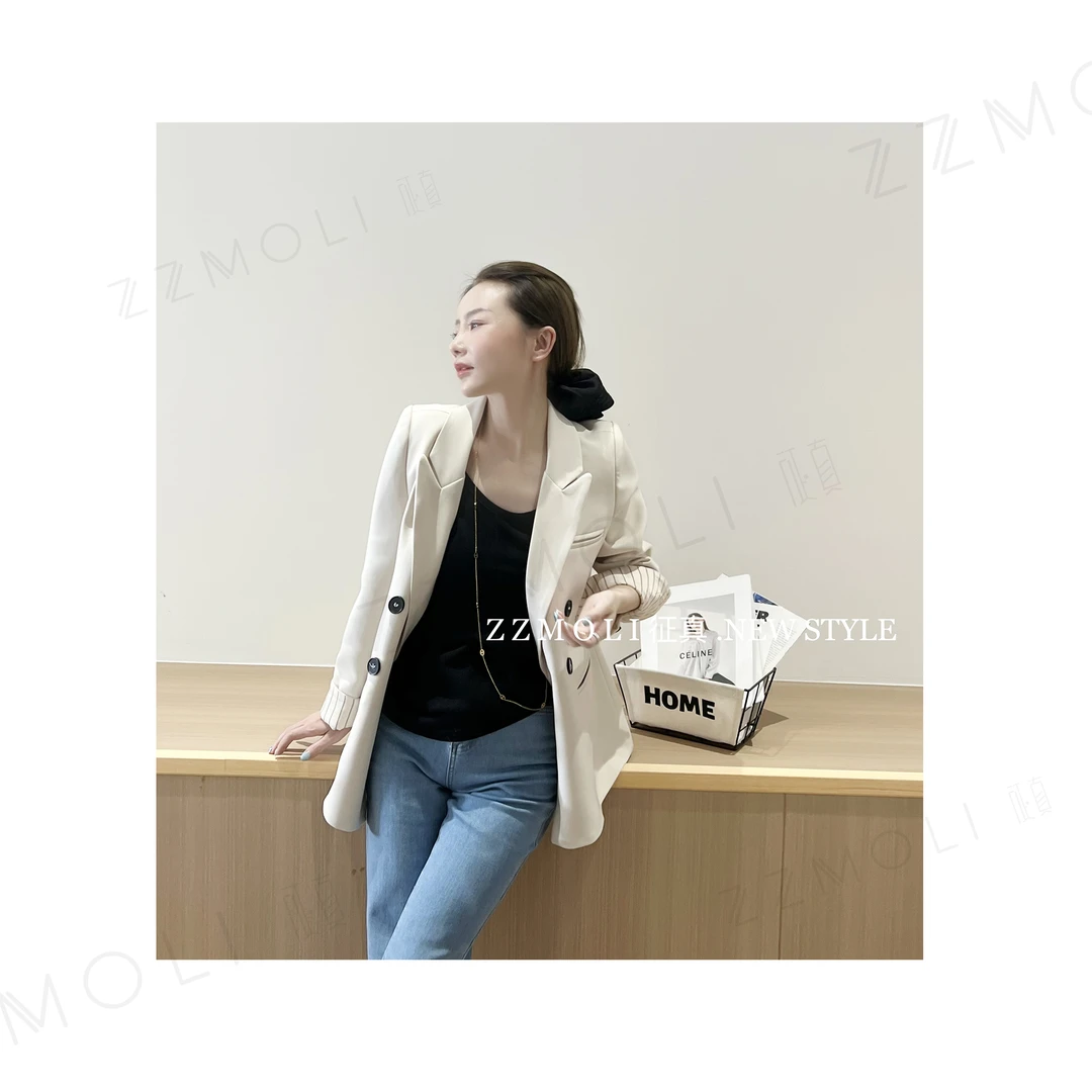 ZzMoLi小个子时尚气质简约西服通勤可盐可甜西装外套ZBY80026