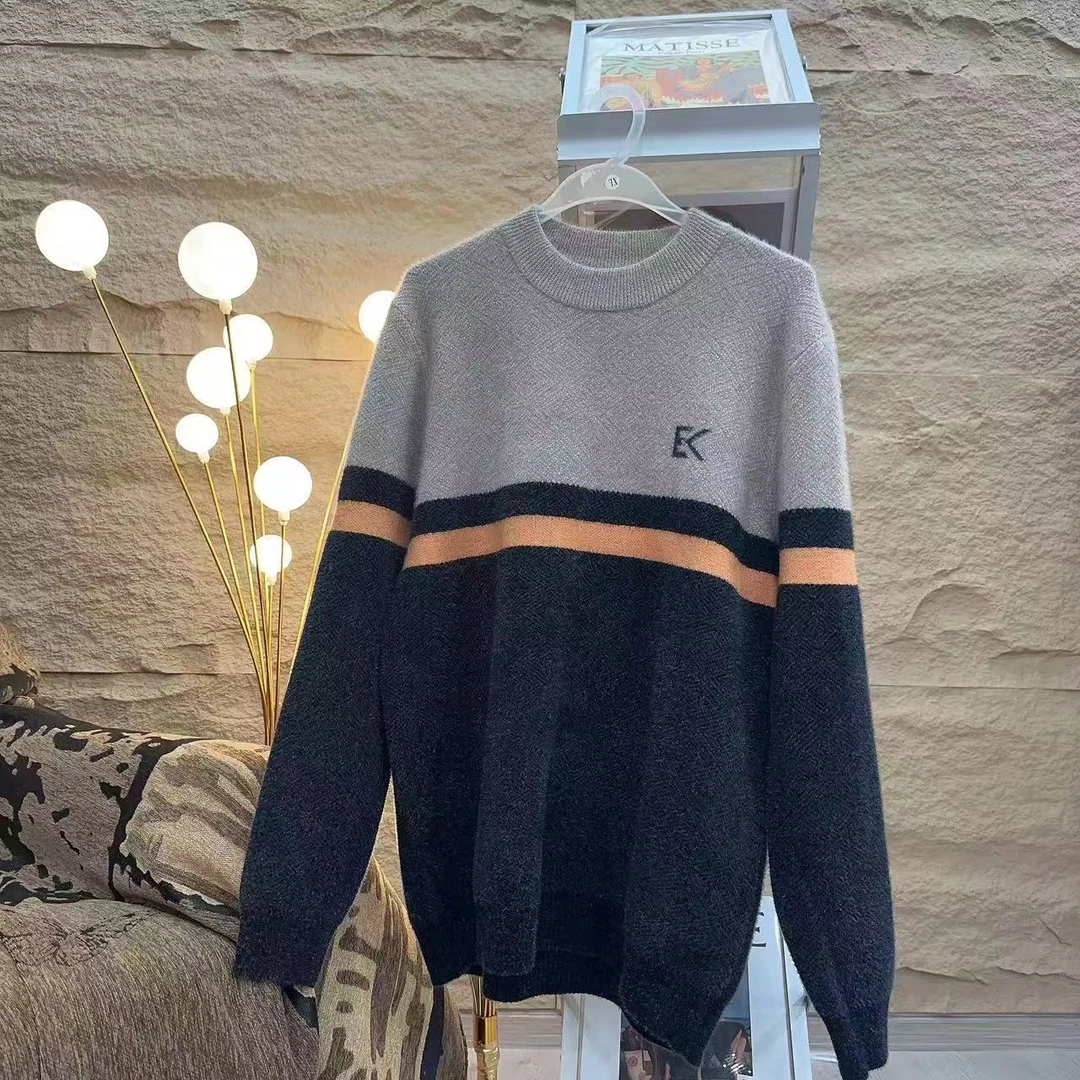 【新疆包邮】2024年冬款三色撞色男士毛衣