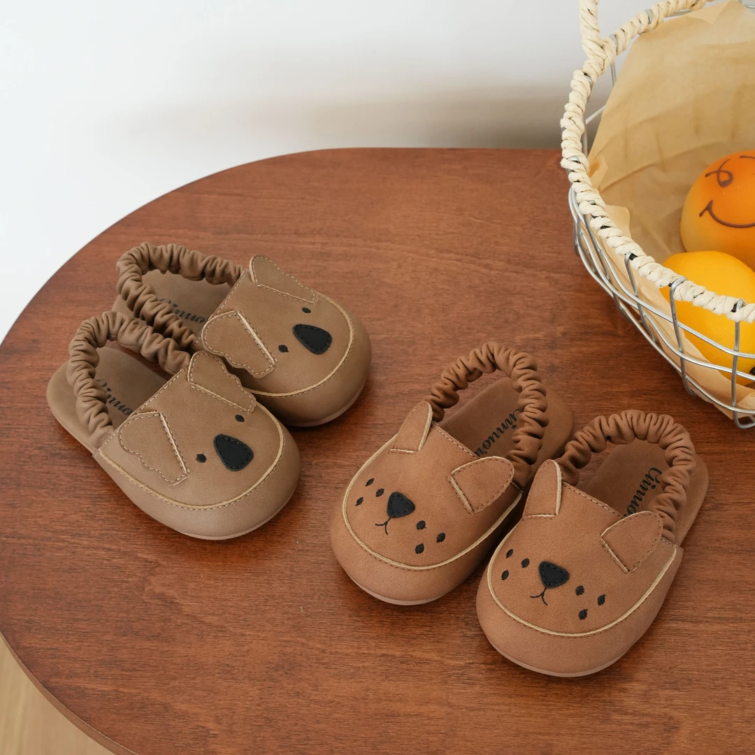 奇诺鼠秋冬上新女宝宝婴幼儿防滑橡胶软底学步可爱小熊凉拖71005