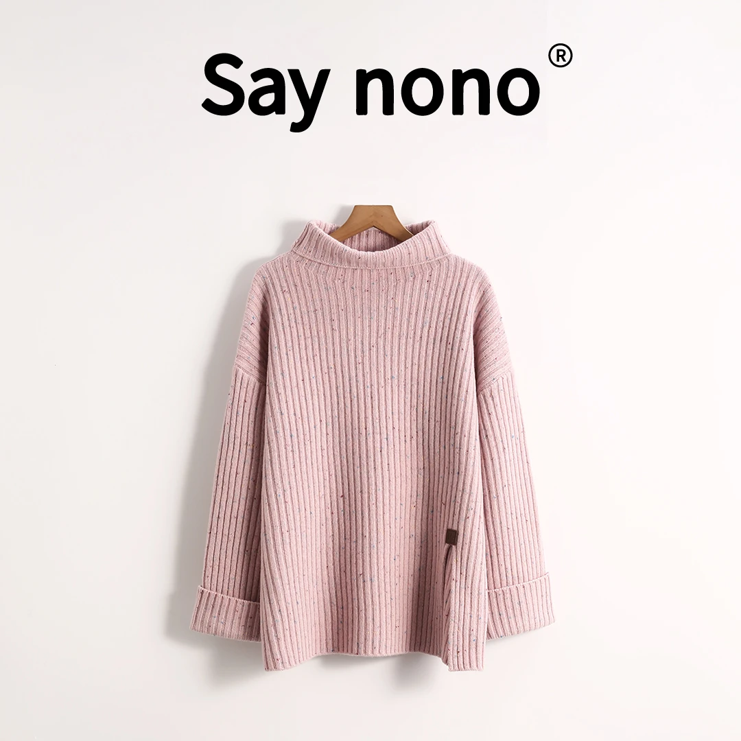 懒猫nono│Saynono~100精纺绵羊毛开叉针织衫全毛上衣 /SY99281