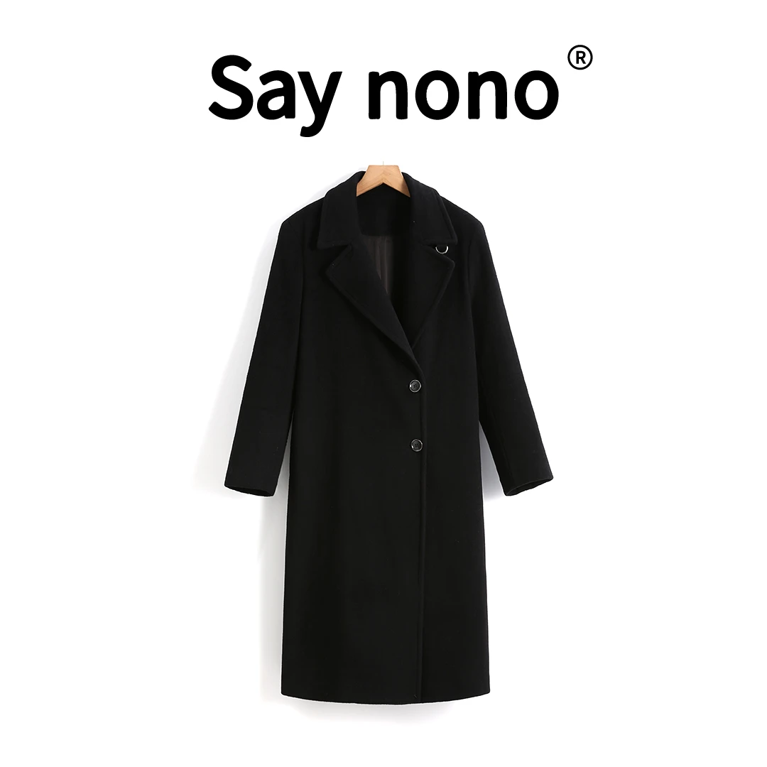 懒猫nono│Saynono 实穿主义＿100%绵羊毛高端单面呢大衣 /SY58001