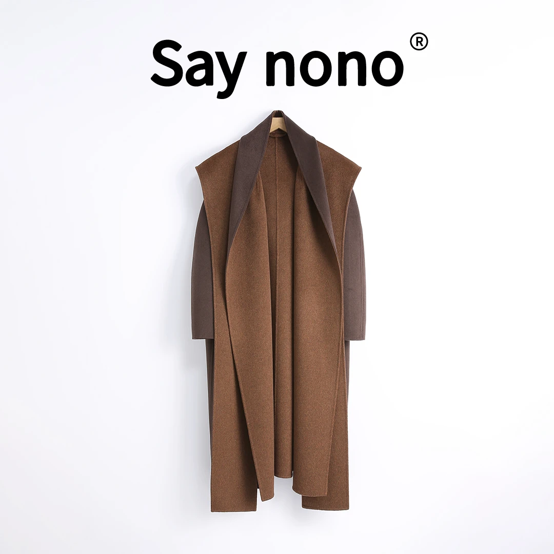 懒猫nono│Saynono 重磅升级100%BabyCashmere长款大衣 /JNY230368