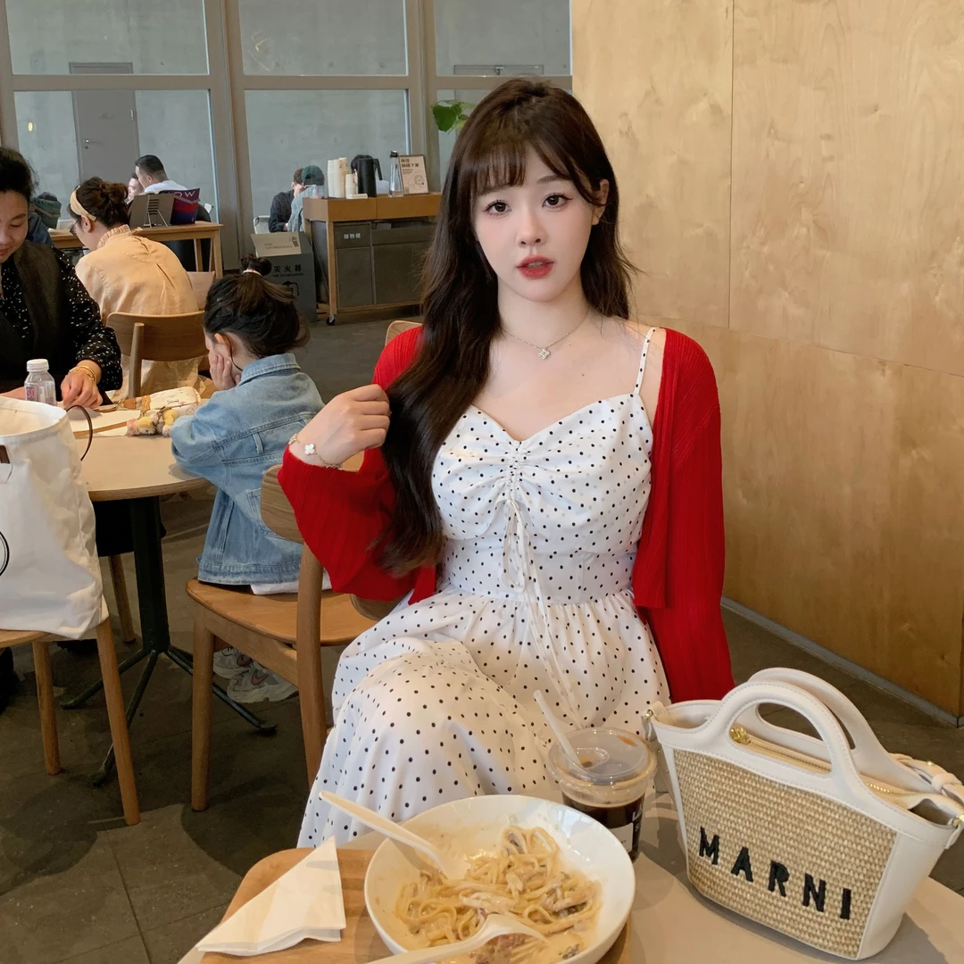 唐不灵微胖《露丝少女》吊带裙春夏甜美显瘦气质