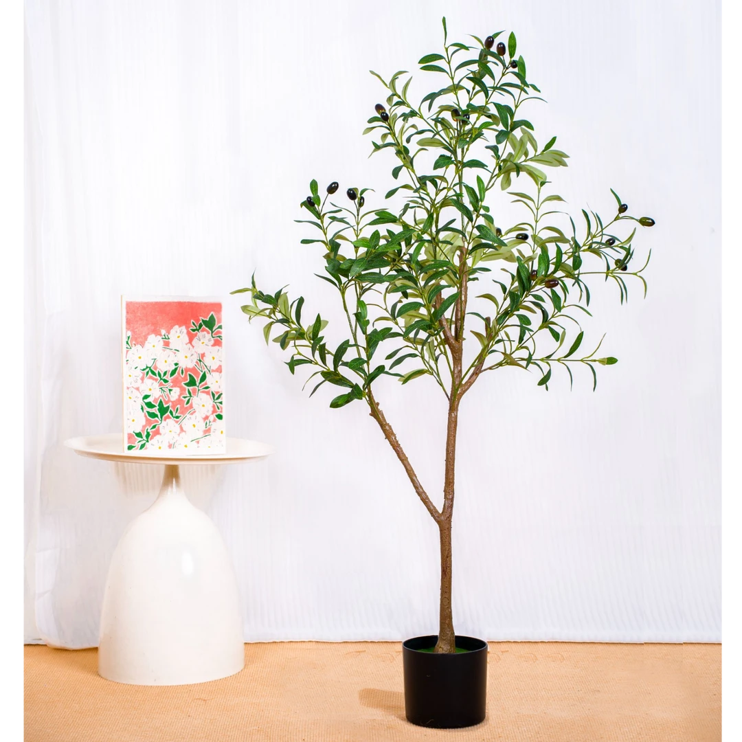 橄榄树高品质仿真绿植高端轻奢客厅摆件桌面柜子摆件落地仿真绿植