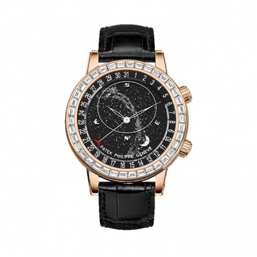 全新未使用 Patek Philippe/百达翡丽  后改6104r圈钻星空 单表