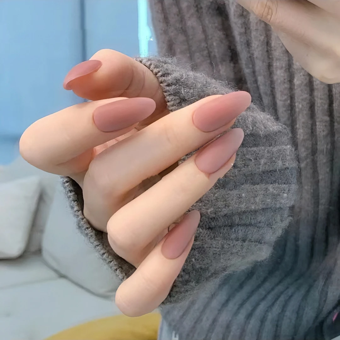【红豆沙】寒冬冷妹纯手工穿戴甲美甲穿戴式光疗甲冰透流行纯欲