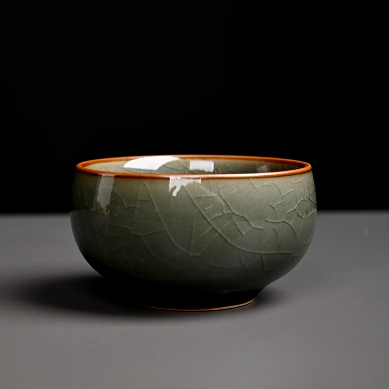 茶杯单杯主人杯品茗杯陶瓷家用功夫小茶杯汝窑茶碗杯个人专用