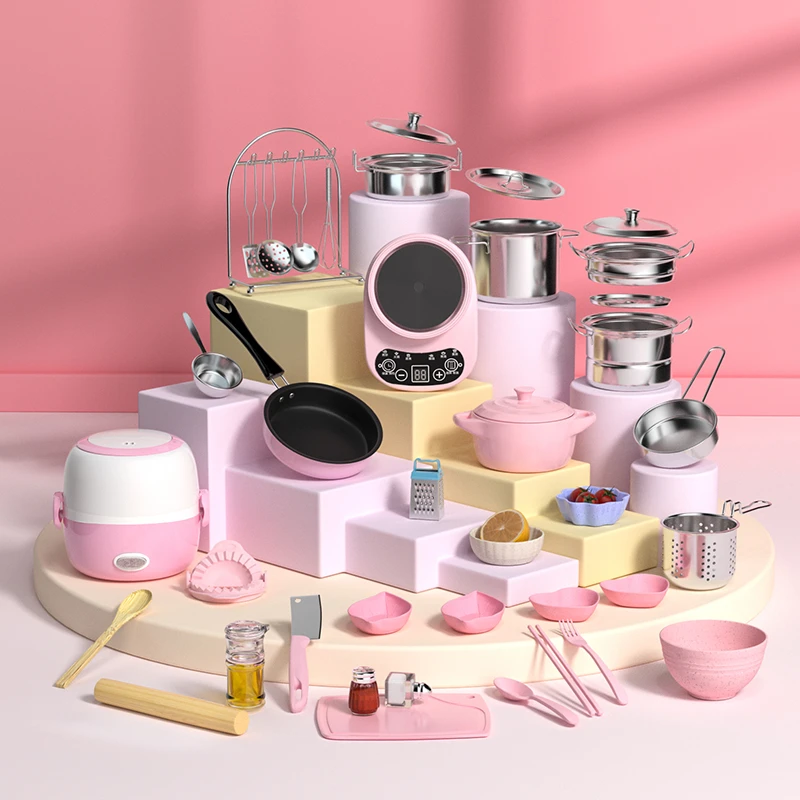 真煮迷你厨房全套可做饭玩具厨县网红真实版炒菜小孩生日礼物