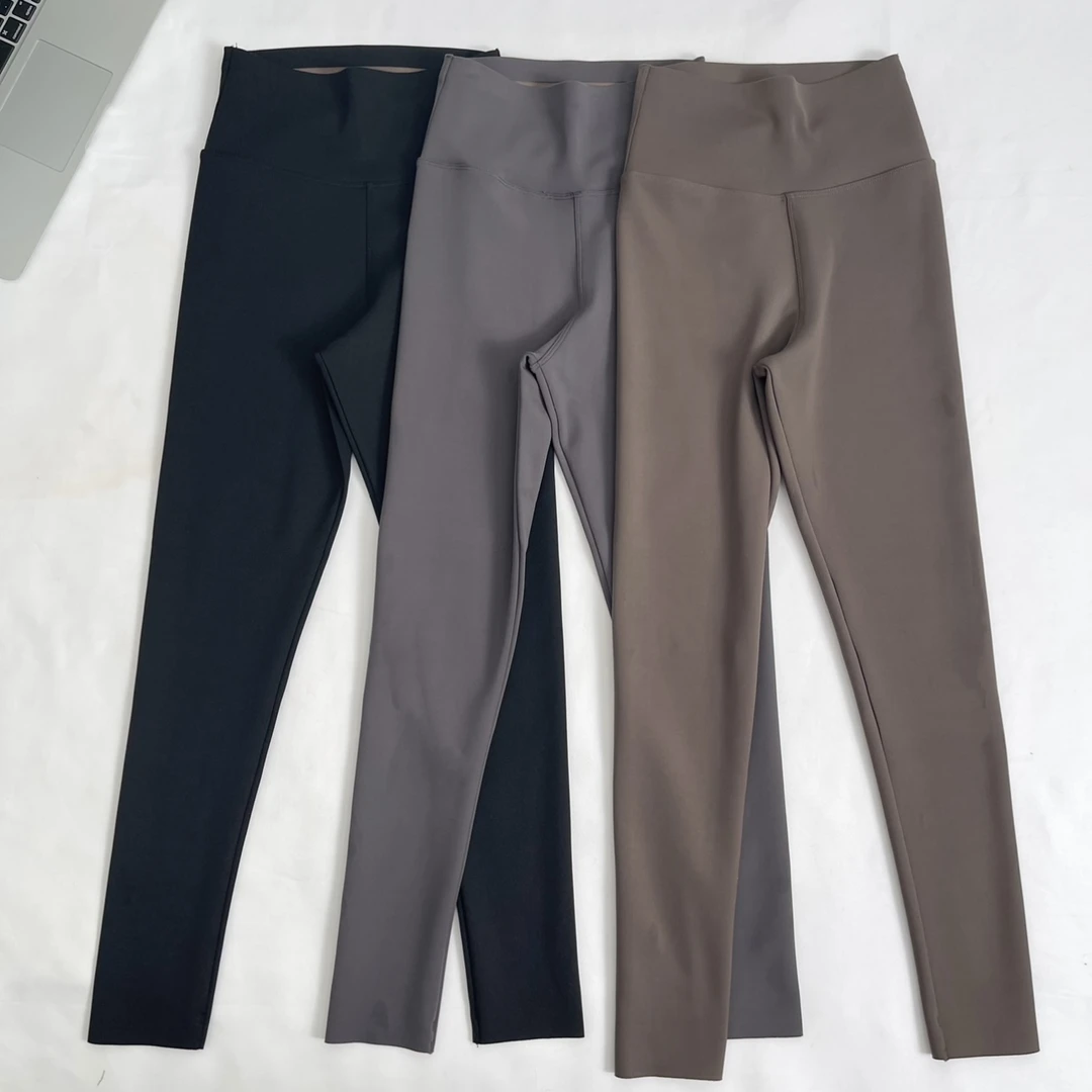 【‘’新氧芭比‘’小韩日记】芭比裤磨毛紧身提臀九分弹力显瘦1228-5