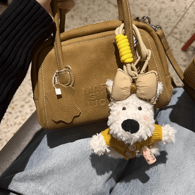 西高地小狗毛绒挂件可爱挂件潦草狗狗卡通玩偶挂饰闺蜜钥匙扣G3