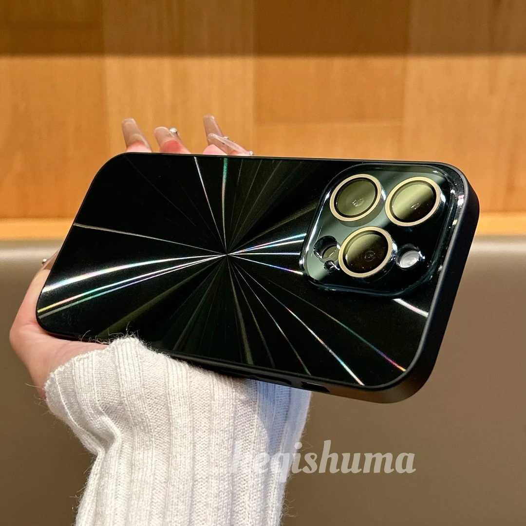 高级感极光苹果15promax手机壳新款iPhone15/14/13高品质磨砂硬壳