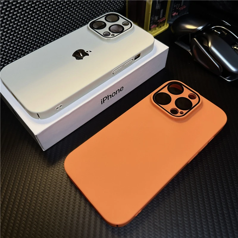 新款苹果15pro肤感手机壳适用iPhone14promax不沾指纹13/12磨砂壳