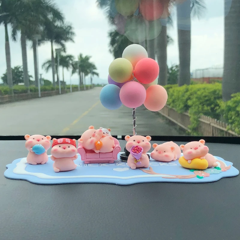 网红汽车中控台摆件车载好物装饰品可爱猪车上小摆件小车内饰用品