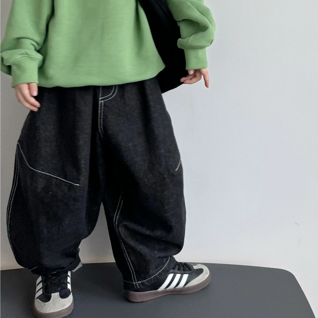 miniwhy亲子童装 | 汉麻+棉！重磅秋冬厚实牛仔气球裤 24秋