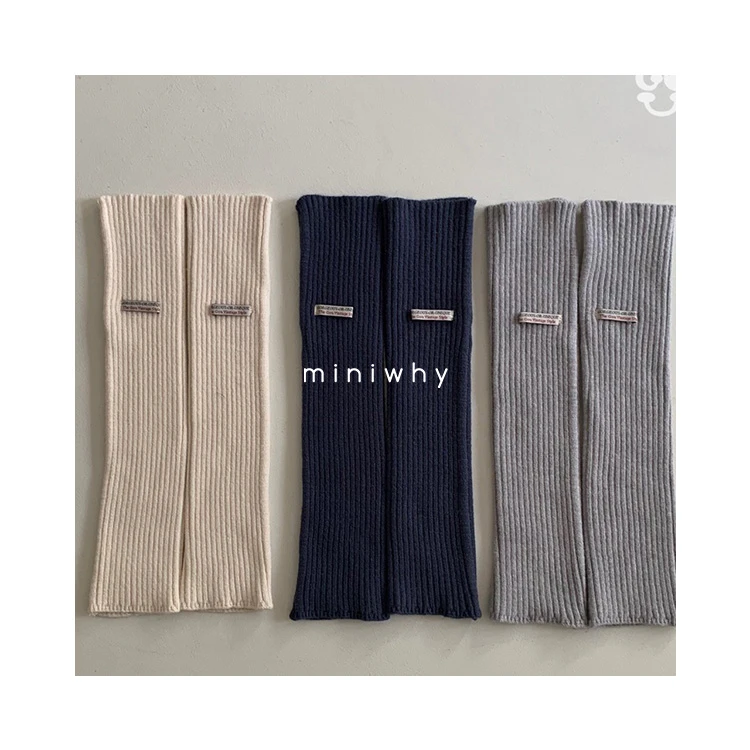 miniwhy韩国童装代购"亲子！实用百搭针织堆堆袜套 中性宝gou24冬