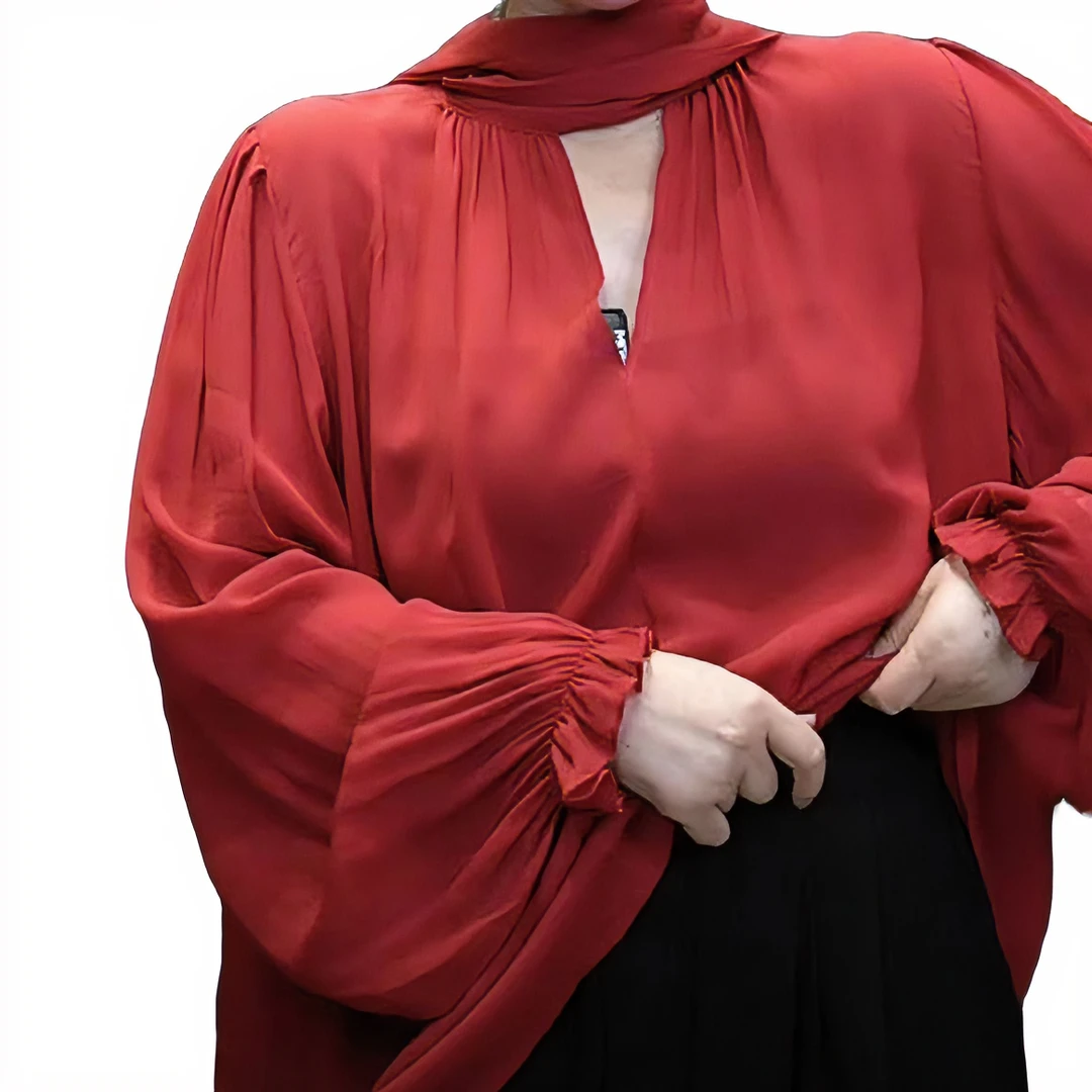 爆款-长袖领口飘带高领时尚休闲百搭爆款高端防晒上衣