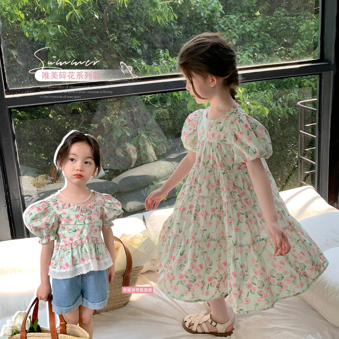 【沫沫妈-漫漫盛夏】2023夏季百搭休闲上衣女童连衣裙23XS0309