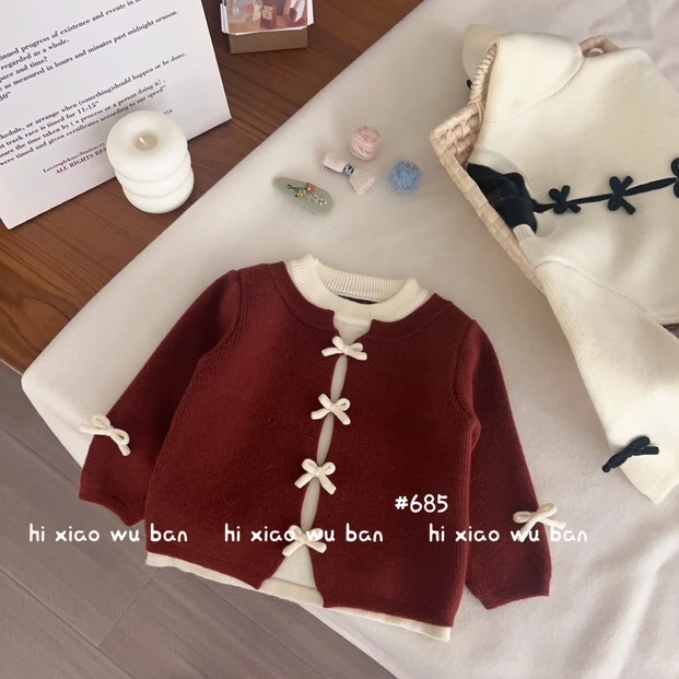 685洋气女宝套头毛衣（红色）