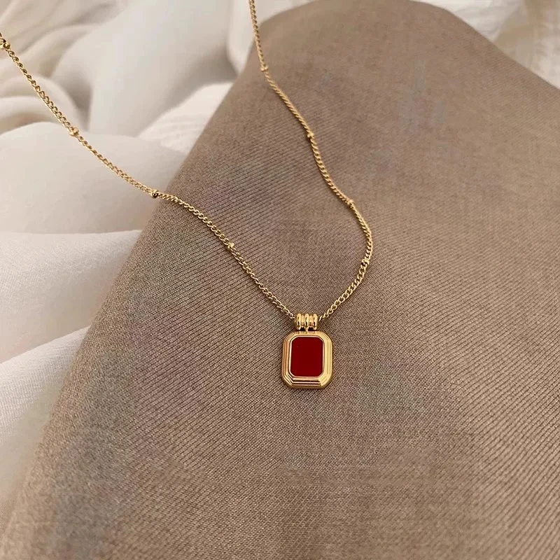 钛钢项链 钛钢项链简约百搭轻奢高级感时尚设计感气质项链精致