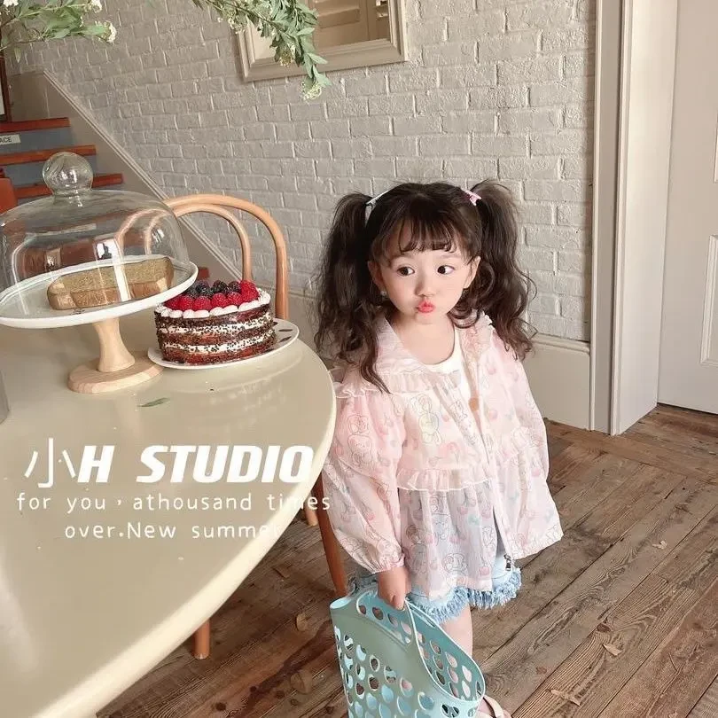 女童防晒衣夏季薄款防紫外线夏装2024新款空调衫外套儿童防晒服潮