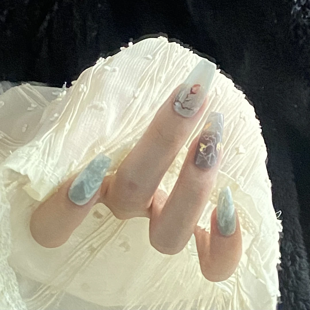 【山居·新中式】国风手绘原创日常显白出街高级穿戴甲