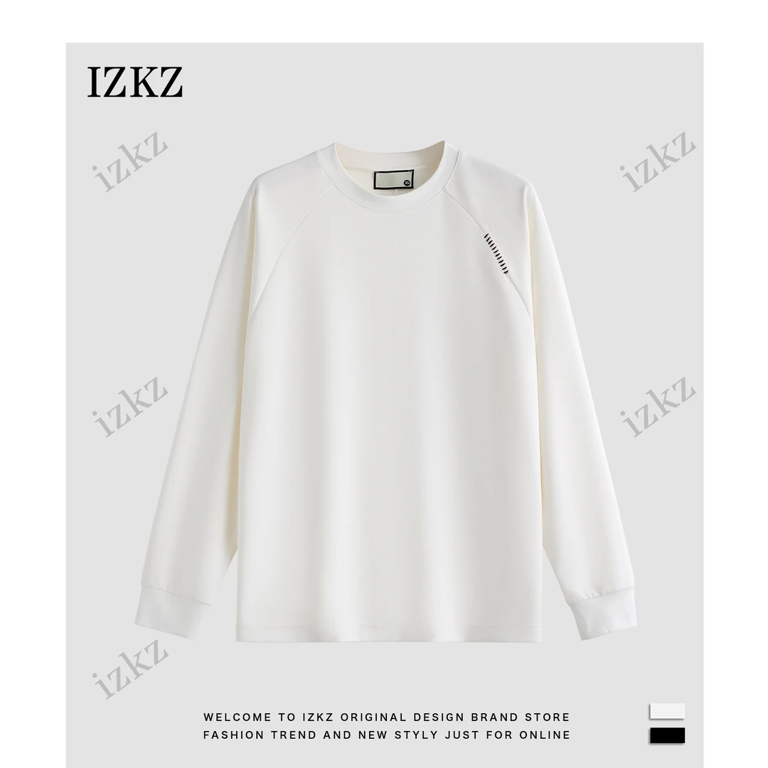 白泽IZKZ|面膜T恤贴身简约时尚百搭休闲宽松情侣穿搭7667男装