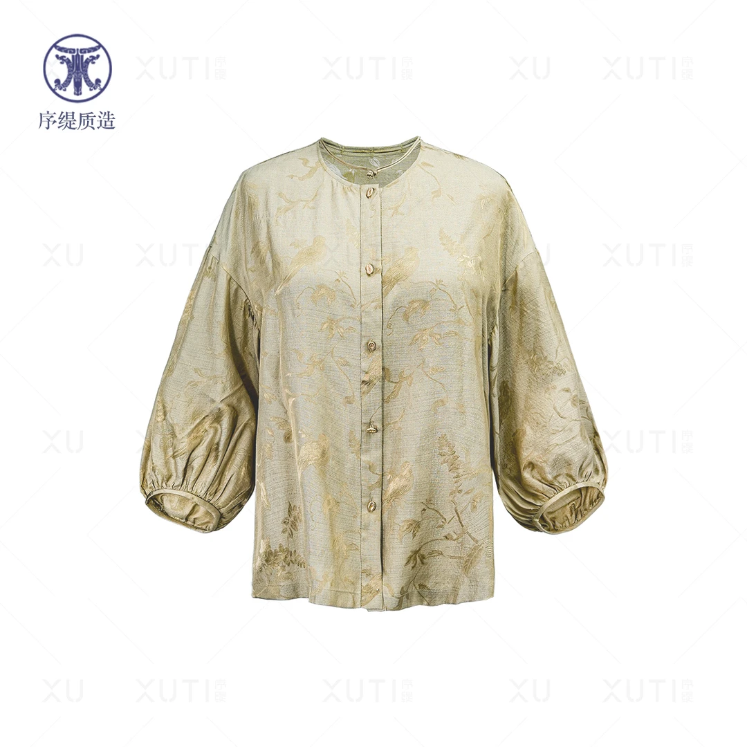 序缇『一城风絮』新秋冬新款国风新中式女装桑蚕丝上衣H48-0357