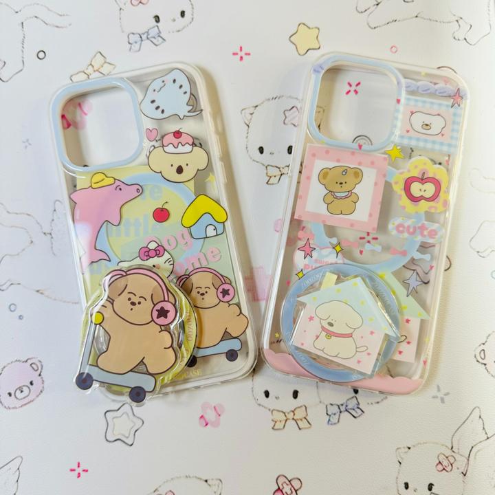 【磁吸款混拍】INS风少女趣味卡通适用于苹果手机壳可爱双层二合一