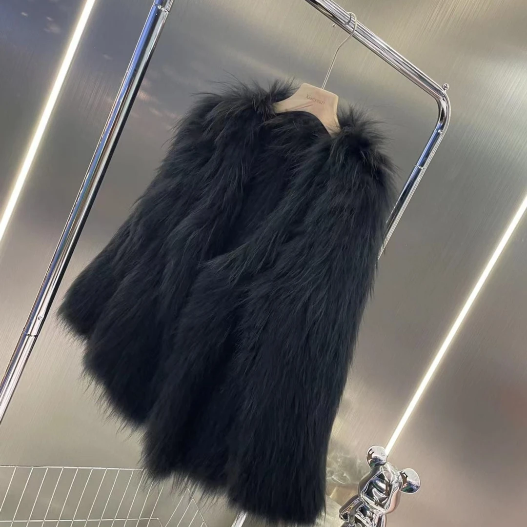 设计师时尚双面编织加厚冬季外套55801