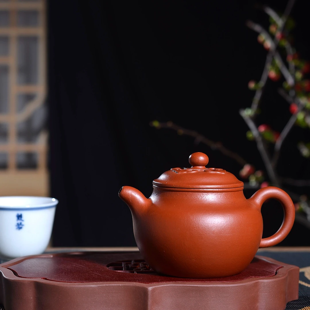 原矿朱泥如意莲子壶  容量150cc