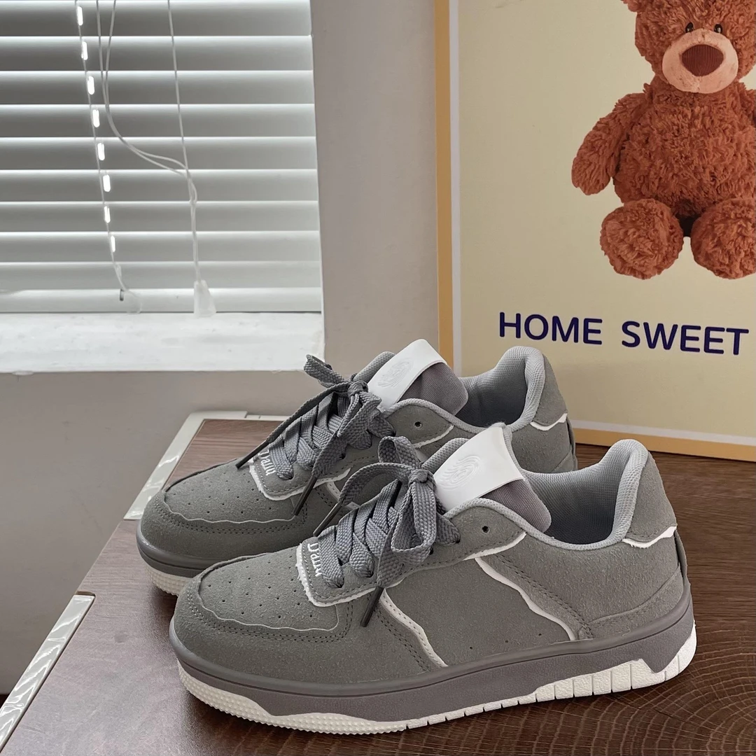 爆款男鞋ins潮牌小众复古厚底板鞋美式学生潮流百搭运动休闲鞋女