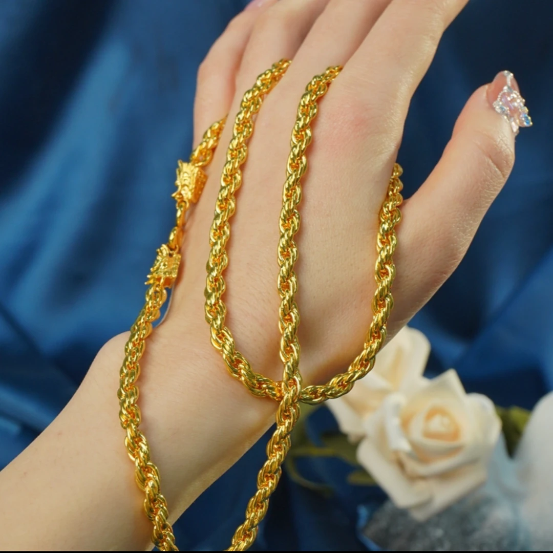 链子足银 麻花项链 简约时尚编织素款