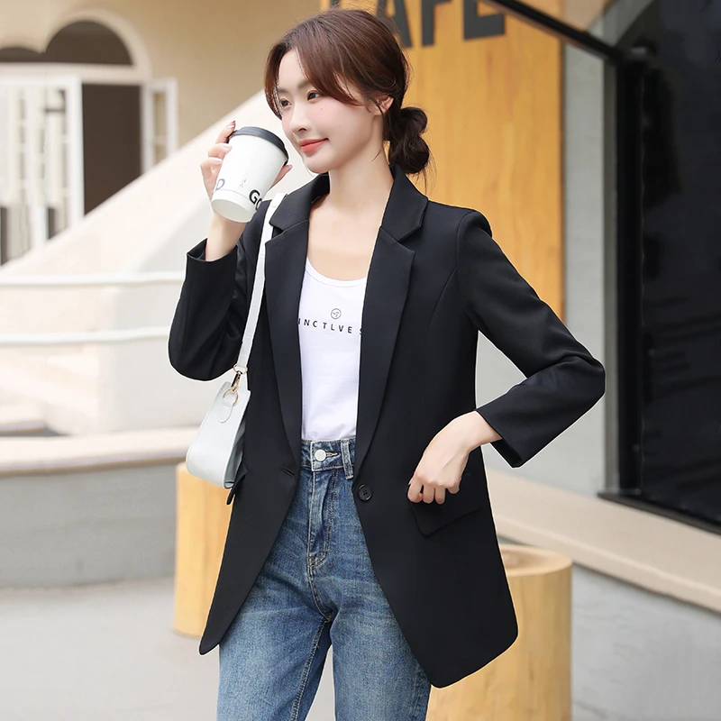 黑色高级感通勤百搭春秋西装外套女2024新款女装休闲气质小西服