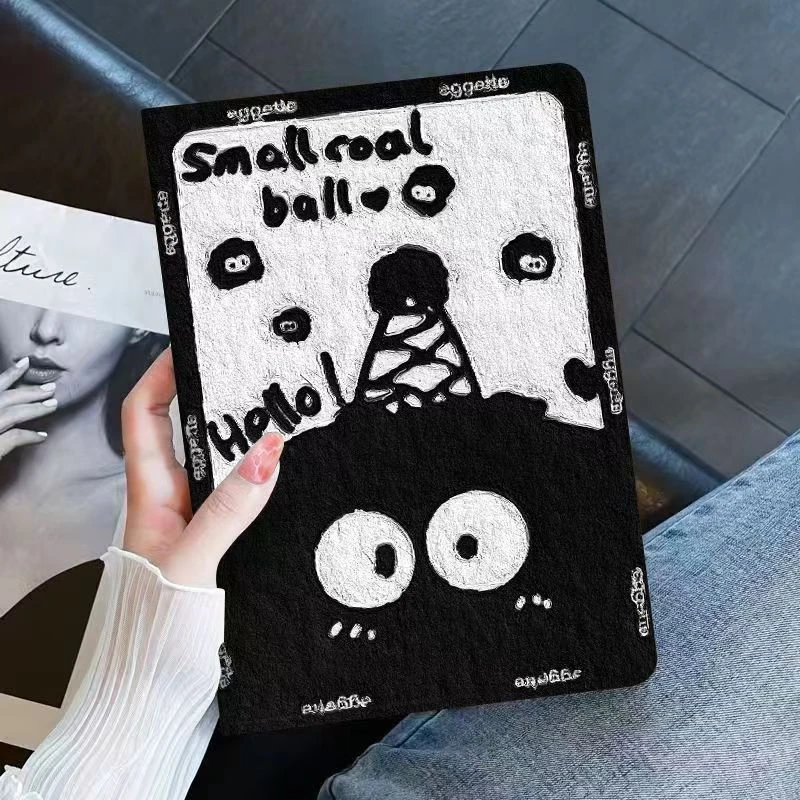 【彩绘书本支架】开心煤球适用OPPOPADair平板保护套air2卡通软壳