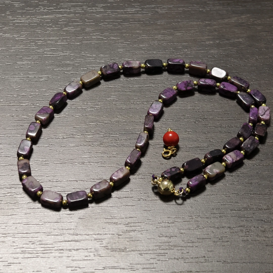 SJL紫方糖项链24-175