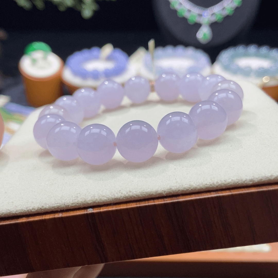 翡翠颈饰未镶嵌冰红粉手串卡11➕