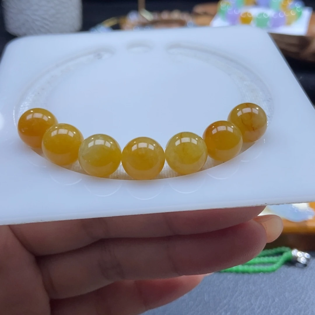 翡翠散珠翡翠满黄翡卡11+随机发一颗