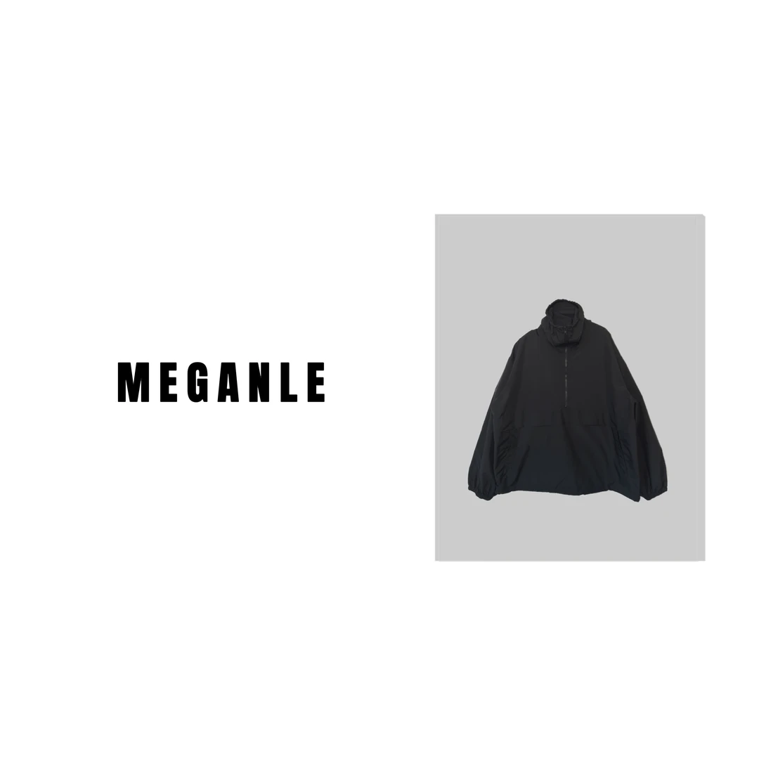 【MEGANLE】早秋薄款高领套头冲锋衣短外套2023166